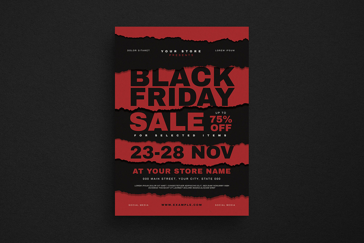 Black Friday Event Flyer in Flyer Templates - product preview 8