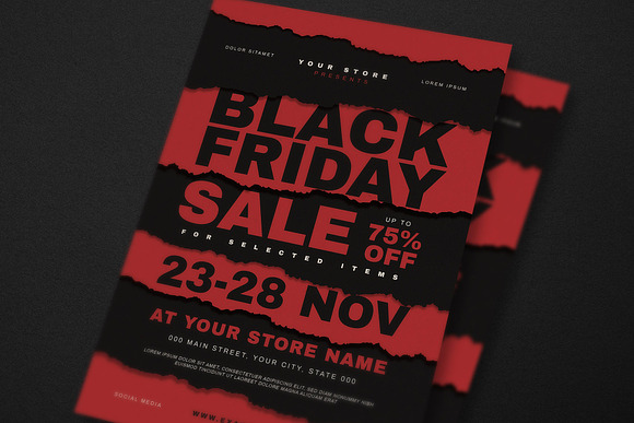Black Friday Event Flyer in Flyer Templates - product preview 1