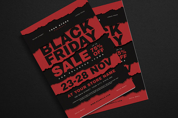 Black Friday Event Flyer in Flyer Templates - product preview 2