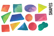Shapes - Colorful Watercolor Clipart