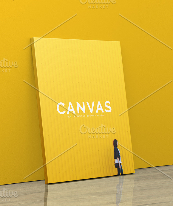 Portrait Canvas Ratio 4x5 Mockup 02 in Print Mockups - product preview 4