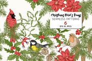 6 Christmas Bird's Songs Patterns