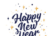 Happy New Year. Lettering text for