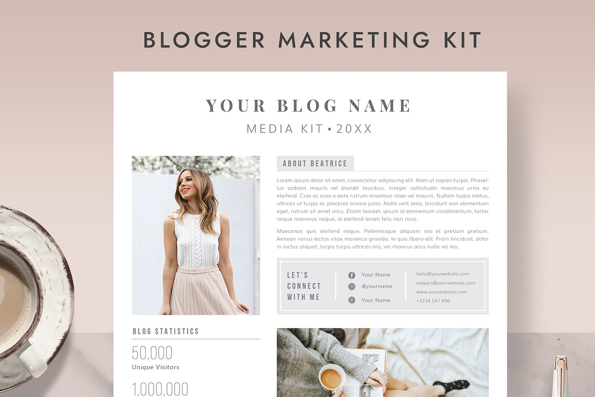 Media Kit for Bloggers BM004 in Flyer Templates - product preview 8