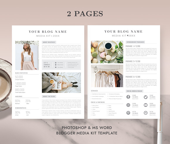 Media Kit for Bloggers BM004 in Flyer Templates - product preview 1