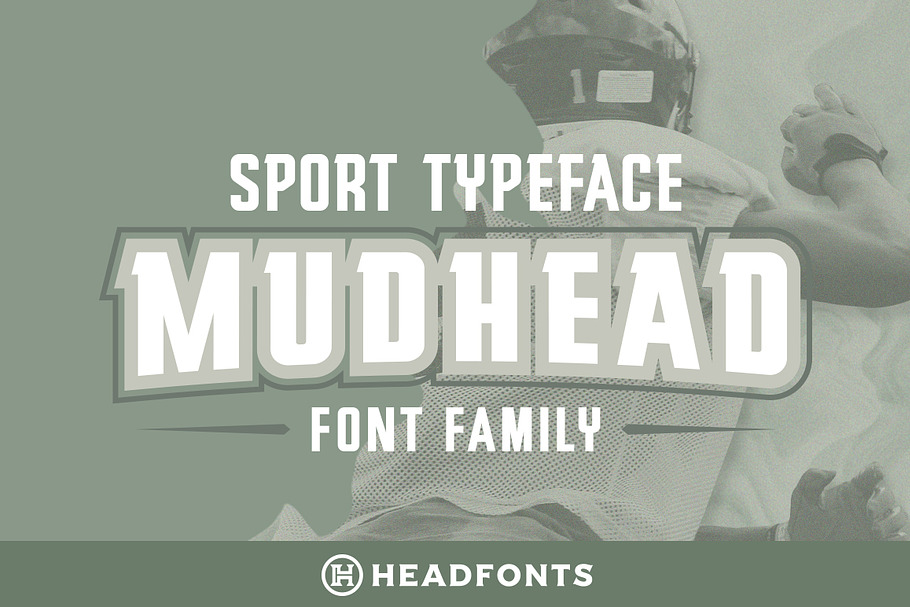 Mudhead Family | Sports Display Font in Slab Serif Fonts - product preview 8