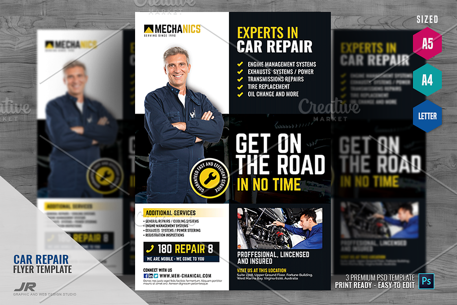 Mechanic Flyer Template in Flyer Templates - product preview 8