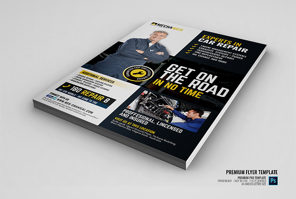 Mechanic Flyer Template in Flyer Templates - product preview 1