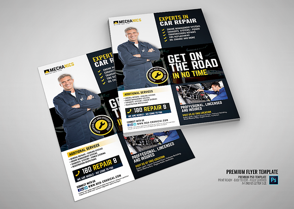 Mechanic Flyer Template in Flyer Templates - product preview 2