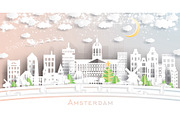 Amsterdam Holland City Skyline