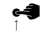 Vertical scroll up gesture icon