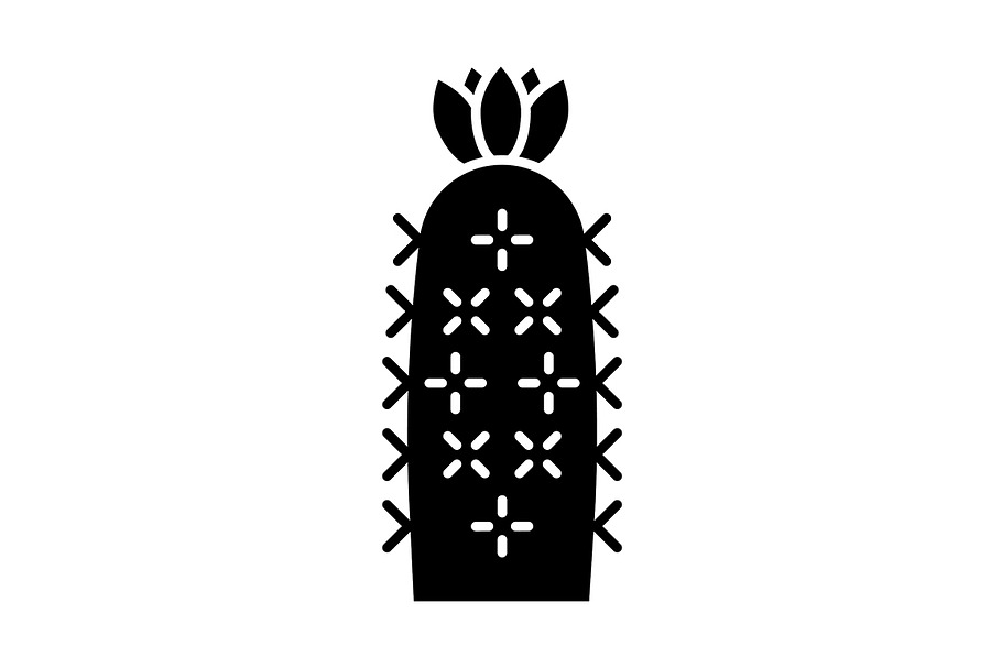 Hedgehog cactus glyph icon