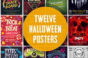 12 Halloween Posters Bundle (-$60)