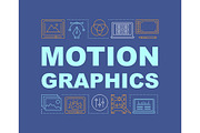 Motion graphics word concepts banner