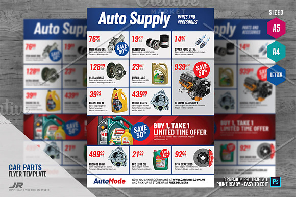 Auto Parts and Supply Flyer in Flyer Templates - product preview 3