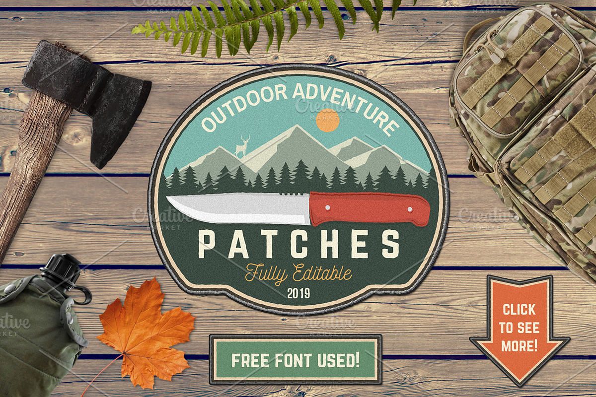 Outdoor Adventure Patches Part 2 in Logo Templates - product preview 8
