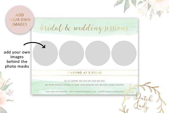PSD Wedding Photo Card Template #2 in Card Templates - product preview 1