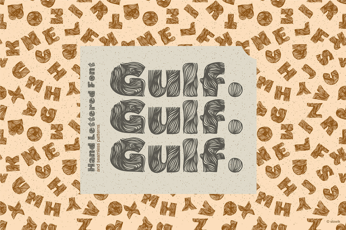 Gulf. HandLettered Font and seamless in Sans-Serif Fonts - product preview 8