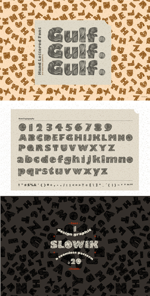 Gulf. HandLettered Font and seamless in Sans-Serif Fonts - product preview 9