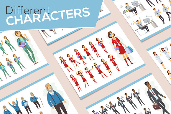Big Cartoon People Character Kit in Illustrations - product preview 3