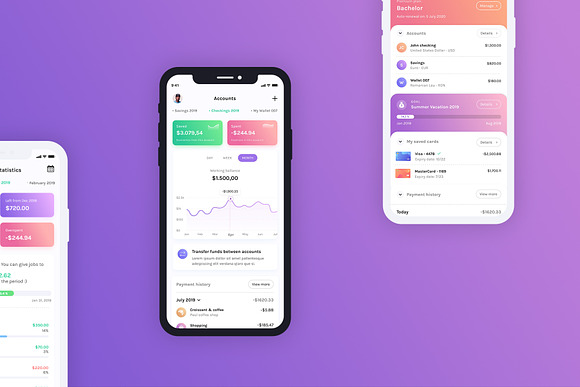 Budget Planner Mobile UI Kit in UI Kits and Libraries - product preview 3