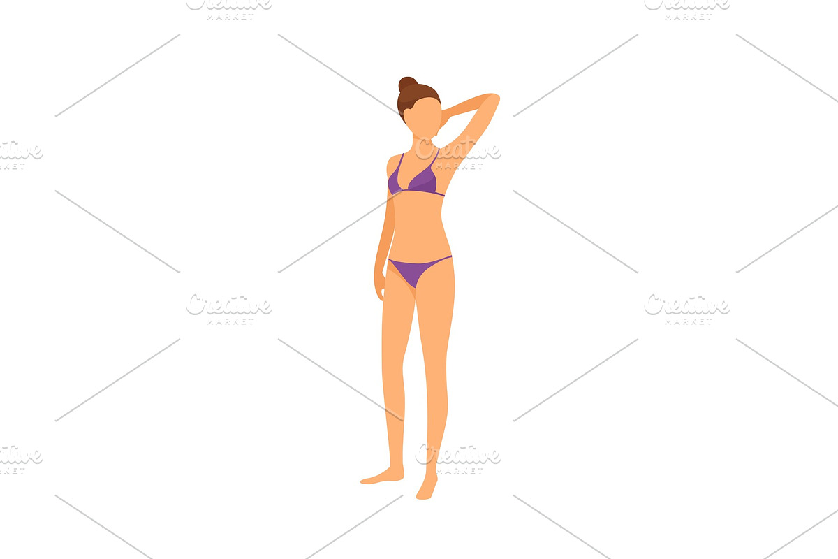 Spa Salon Woman in Bra and Bikini in Illustrations - product preview 8