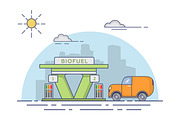 Gas station of bio fuel car