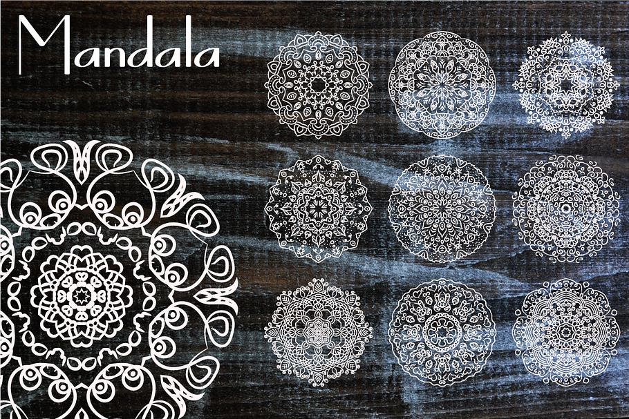 10 Mandala Henna Tattoo Ornaments in Illustrations - product preview 8