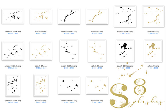 Gold & crystals alphabet set in Objects - product preview 7