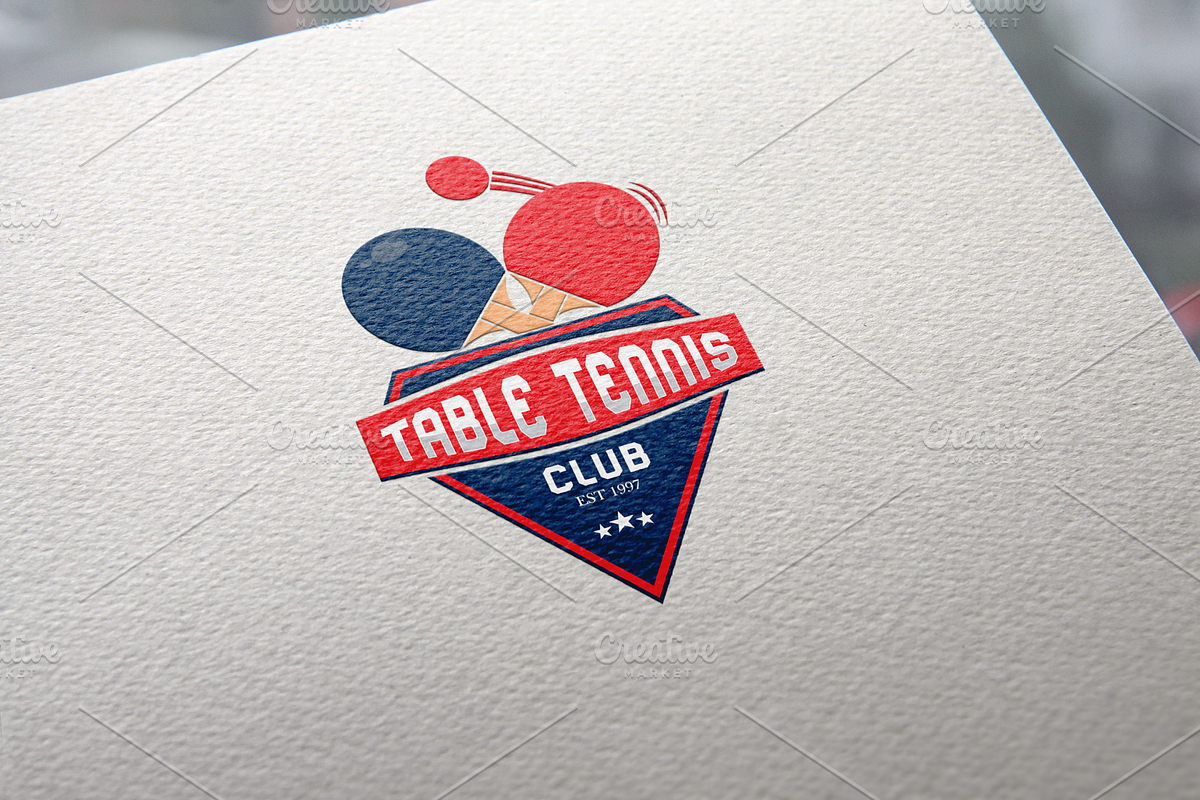 Table Tennis Logo Template in Logo Templates - product preview 8