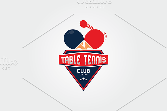 Table Tennis Logo Template in Logo Templates - product preview 1