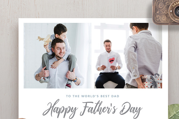 Father's Day Card Template HC001