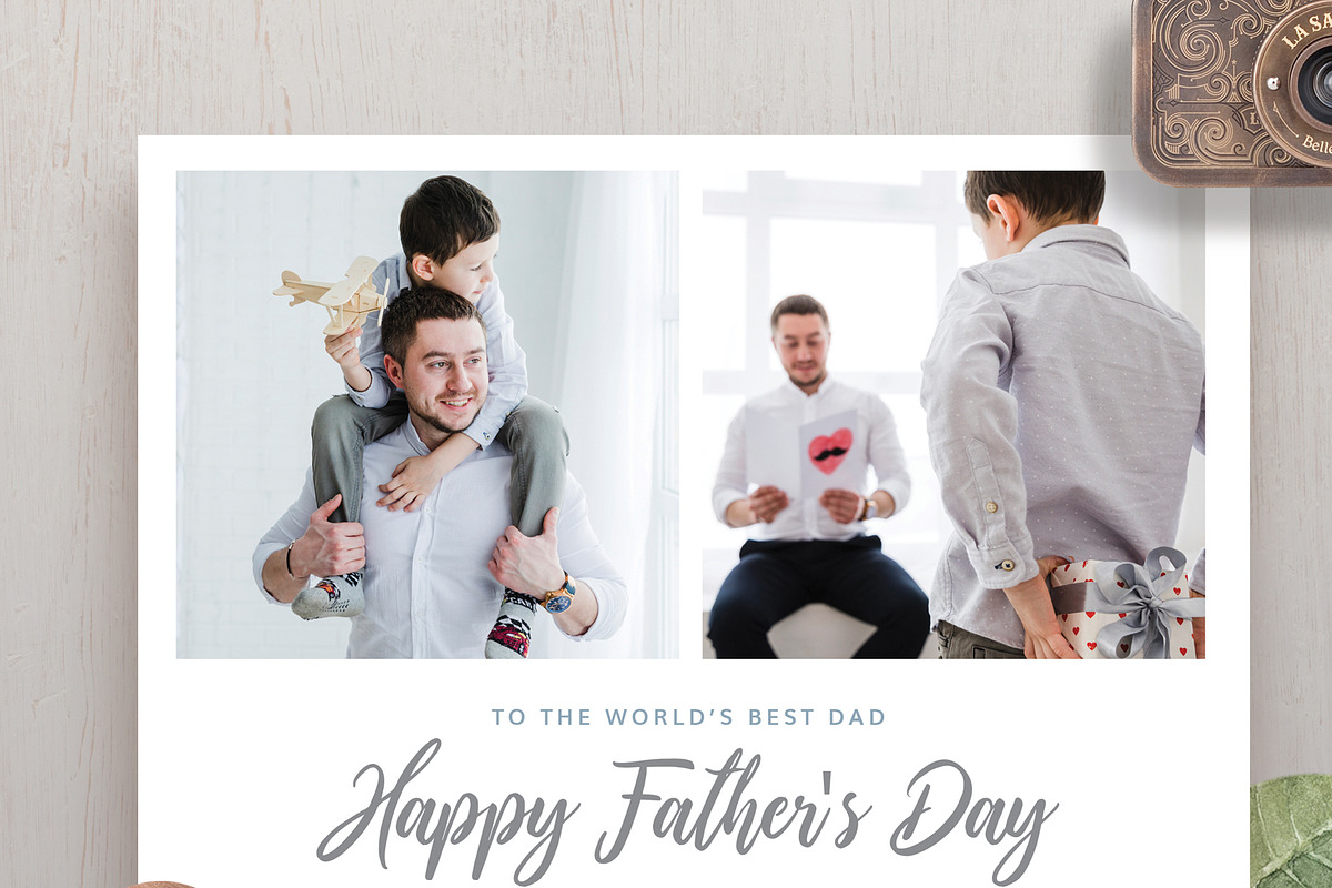 Father's Day Card Template HC001 in Postcard Templates - product preview 8