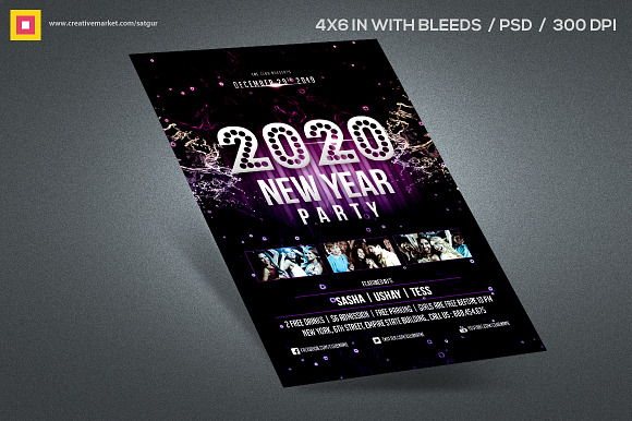 New Year Party Flyer V4 in Flyer Templates - product preview 1