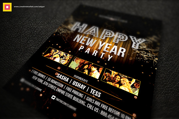 New Year Party Flyer V4 in Flyer Templates - product preview 2