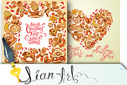 2 Holiday cards with gingerbread