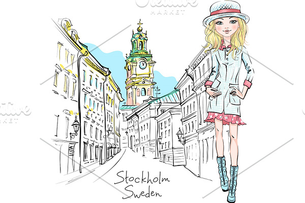 Fashion girl in Stockholm