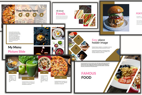 Delicious Food Keynote Template in Keynote Templates - product preview 1