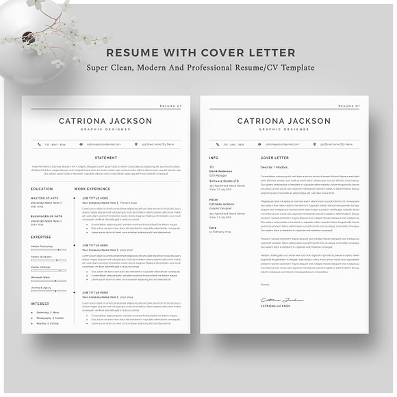 Resume Template / CV in Resume Templates - product preview 1