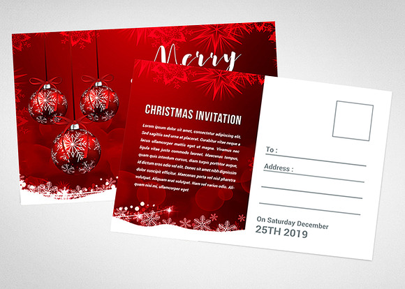 Christmas - Postcard Templates in Card Templates - product preview 2