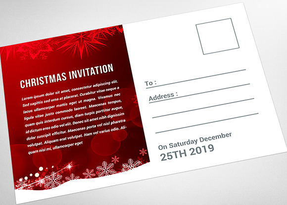 Christmas - Postcard Templates in Card Templates - product preview 4