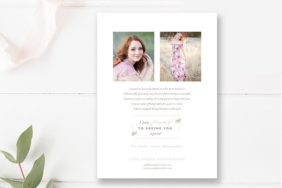 Photographer Thank You Card PSD in Postcard Templates - product preview 3