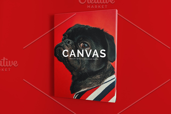 Portrait Canvas Ratio 3x4 Mockup 02 in Print Mockups - product preview 1