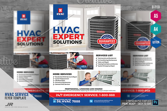 HVAC Installation and Maintenance in Flyer Templates - product preview 3