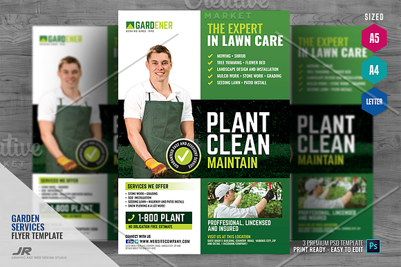 Landscaping and Garden Services in Flyer Templates - product preview 3