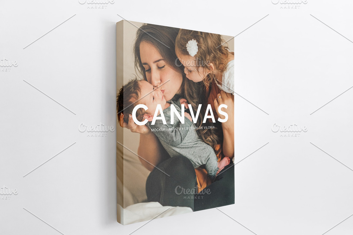 Portrait Canvas Ratio 3:4 Mockup 03 in Print Mockups - product preview 8