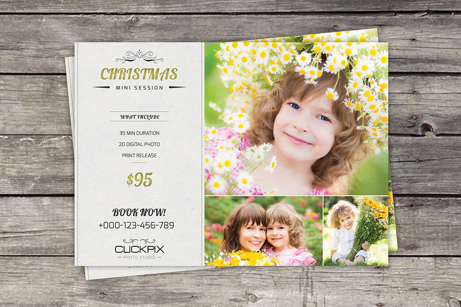 Christmas/Holiday Mini Session in Card Templates - product preview 8