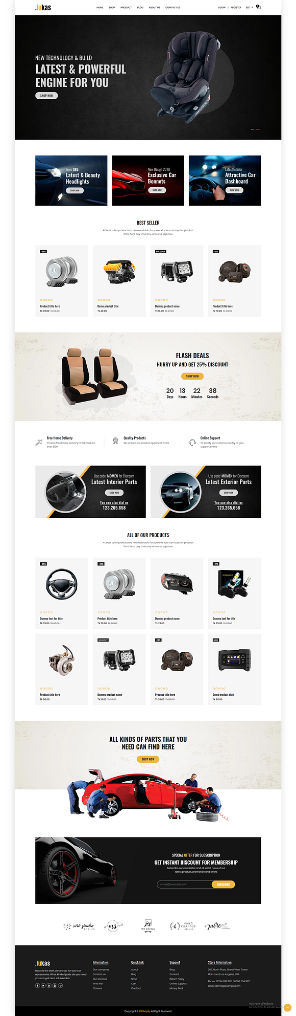 Lukas- Car Parts Store Shopify Theme in Themes - product preview 2