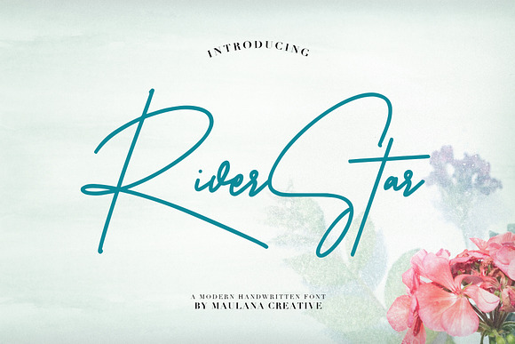 Riverstar Signature Font in Script Fonts - product preview 4