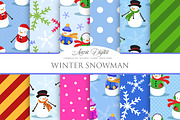 Winter Snowman Digital Paper